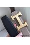 Hermes H Reversible Belt In Grey/Black Swift Leather Replica