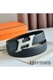 Hermes H Speed Reversible Belt 32MM in Black Clemence Leather Replica