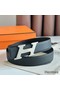 Hermes H Speed Reversible Belt 32MM in Black Epsom Calfskin Replica
