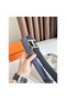 Hermes H Speed Reversible Belt 32MM in Blue Saphir Epsom Calfskin Replica