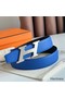 Hermes H Speed Reversible Belt 32MM in Blue and Green Epsom Calfskin Replica