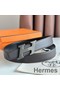 Hermes H Speed Reversible Belt 32MM in Chocolate Clemence Leather Replica