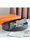 Hermes H Speed Reversible Belt 32MM in Chocolate Clemence Leather Replica