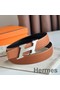 Hermes H Speed Reversible Belt 32MM in Gold Clemence Leather Replica
