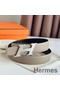 Hermes H Speed Reversible Belt 32MM in Grey Clemence Leather Replica