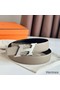 Hermes H Speed Reversible Belt 32MM in Grey Clemence Leather Replica