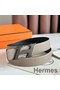 Hermes H Speed Reversible Belt 32MM in Grey Epsom Calfskin Replica