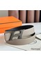 Hermes H Speed Reversible Belt 32MM in Grey Epsom Calfskin Replica
