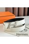 Hermes H Speed Reversible Belt 32MM in White Epsom Calfskin Replica