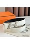 Hermes H Speed Reversible Belt 32MM in White Epsom Calfskin Replica