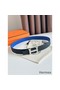 Hermes H Striee Reversible Belt 32MM in Blue and Black Epsom Calfskin Replica