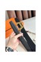 Hermes H Take Off Reversible Belt 32MM in Black Clemence Leather Replica