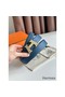 Hermes H Take Off Reversible Belt 32MM in Blue Clemence Leather Replica