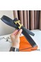 Hermes H Take Off Reversible Belt 32MM in Dark Blue Clemence Leather Replica