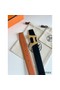 Hermes H Take Off Reversible Belt 32MM in Gold Clemence Leather Replica