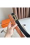 Hermes H Touareg Reversible Belt 32MM in Gold Clemence Leather Replica