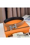 Hermes H Touareg Reversible Belt 32MM in Gold Epsom Leather Replica