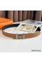 Hermes H Touareg Reversible Belt 32MM in Gold Epsom Leather Replica