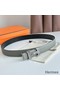Hermes H Touareg Reversible Belt 32MM in Grey Clemence Leather Replica