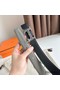 Hermes H Touareg Reversible Belt 32MM in Grey Clemence Leather Replica