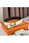 Hermes H Touareg Reversible Belt 32MM in White Epsom Leather Replica