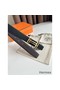 Hermes H au Carre Reversible Belt 32MM in Chocolate Clemence Leather Replica