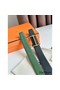 Hermes H d'Ancre Reversible Belt 32MM in Black and Green Epsom Calfskin Replica