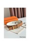 Hermes H d'Ancre Reversible Belt 32MM in Gold and White Epsom Calfskin Replica