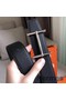 Hermes H d'Ancre Reversible Belt In Black/Ardoise Leather Replica