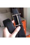 Hermes H d'Ancre Reversible Belt In Black/Ardoise Leather Replica