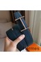 Hermes H d'Ancre Reversible Belt In Blue/White Epsom Leather Replica