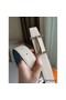 Hermes H d'Ancre Reversible Belt In Blue/White Epsom Leather Replica