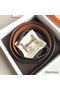 Hermes H d'Ancre Reversible Belt In Brown/Noir Leather Replica