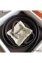 Hermes H d'Ancre Reversible Belt In Cafe/Noir Leather Replica