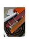 Hermes H d'Ancre Reversible Belt In Gold/Red Epsom Leather Replica