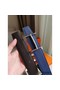 Hermes H d'Ancre Reversible Belt In Indigo/Black Epsom Leather Replica