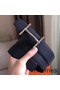 Hermes H d'Ancre Reversible Belt In Sapphire/Ardoise Leather Replica