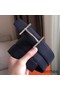 Hermes H d'Ancre Reversible Belt In Sapphire/Ardoise Leather Replica