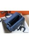 Hermes Halzan 31cm Bag In Blue Agate Clemence Leather Replica