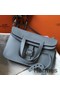 Hermes Halzan 31cm Bag In Blue Lin Clemence Leather Replica