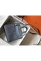 Hermes Halzan 31cm Bag In Blue Lin Clemence Leather Replica