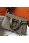 Hermes Halzan 31cm Bag In Grey Clemence Leather Replica
