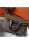 Hermes Halzan 31cm Bag In Taupe Clemence Leather Replica