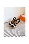 Hermes Havane 30 Sandals in Bi-color Calfskin Leather Replica