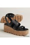 Hermes Havane 30 Sandals in Black Calfskin Leather Replica
