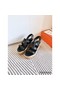 Hermes Havane 30 Sandals in Black Calfskin Leather Replica