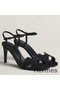 Hermes Heden 80 Sandals in Black Suede Leather Replica