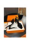 Hermes Heden 80 Sandals in Black Suede Leather Replica