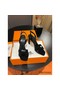 Hermes Heden 80 Sandals in Black Suede Leather Replica