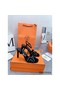 Hermes Heden 80 Sandals in Black Suede Leather with Rhinestone Replica
